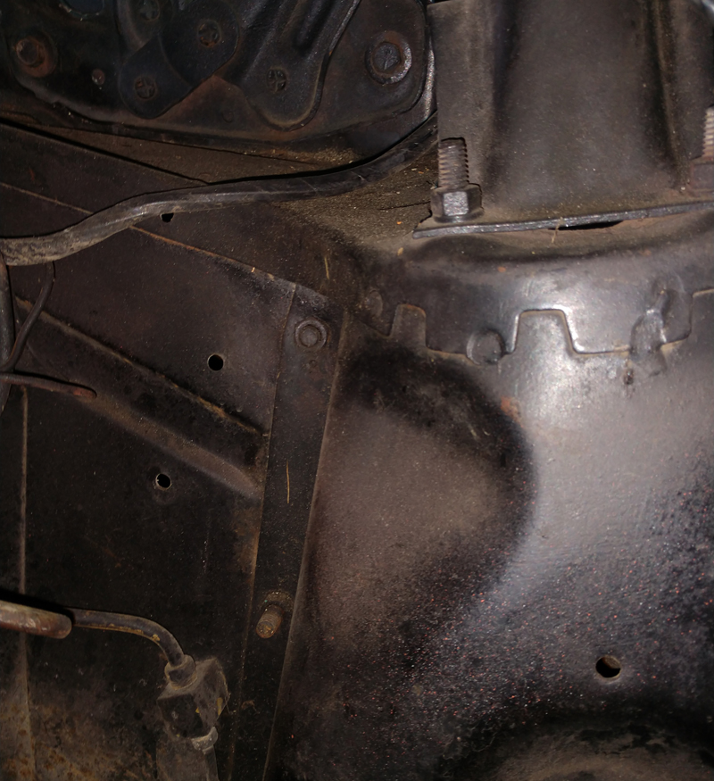 67 Power Brake Inner Fender bump.